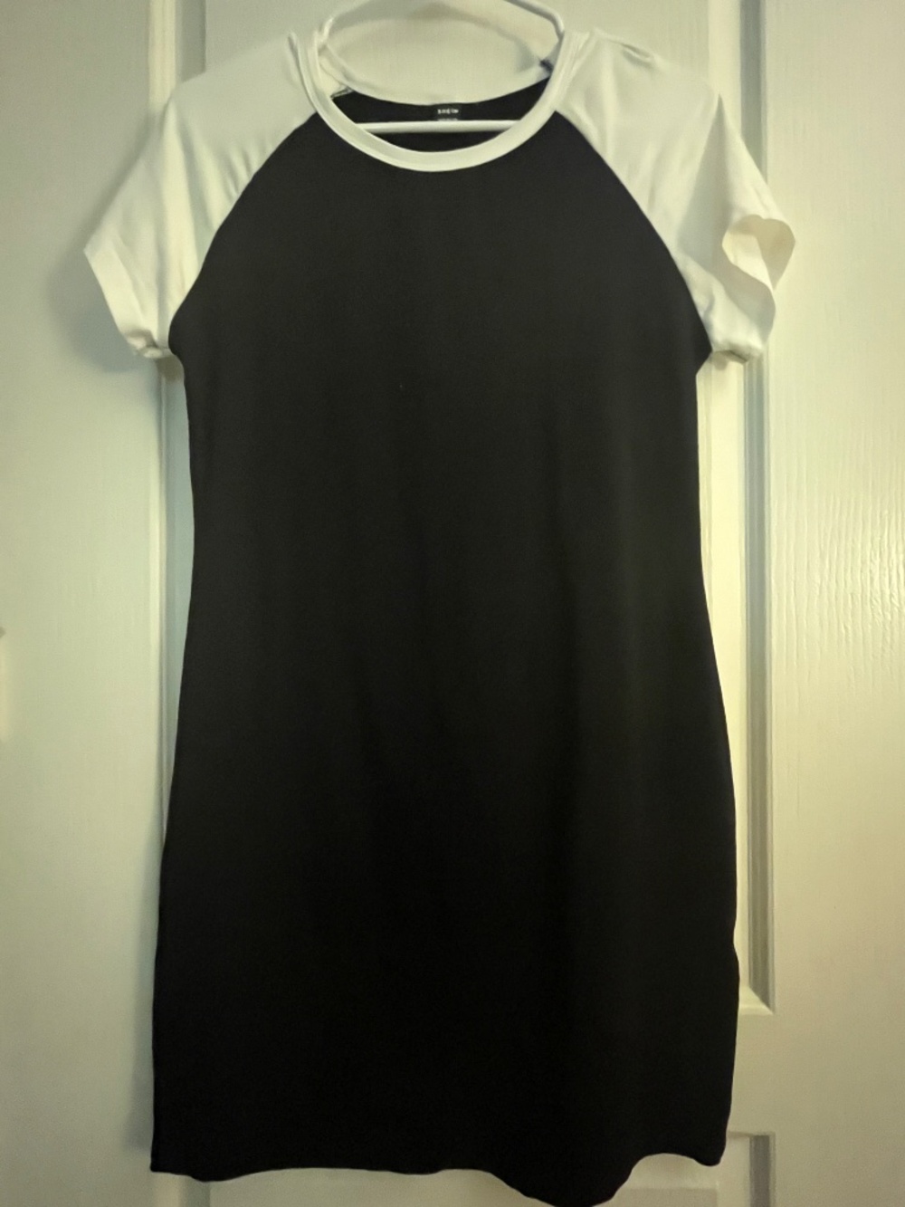 SHEIN bodycon black and white tshirt dress sz medium